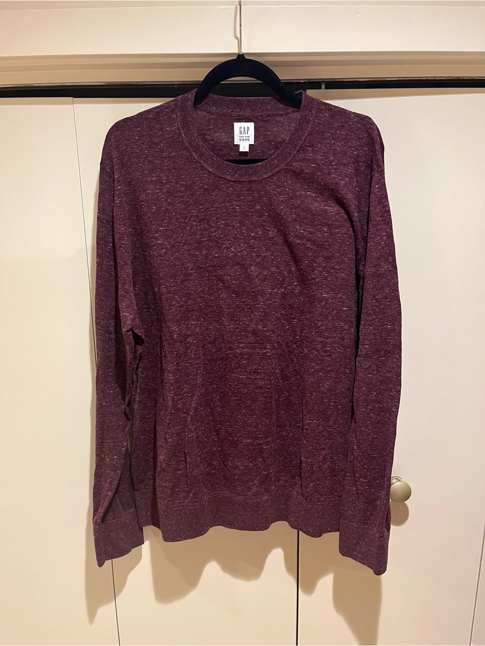 GAP Marled Plum Crewneck Sweater